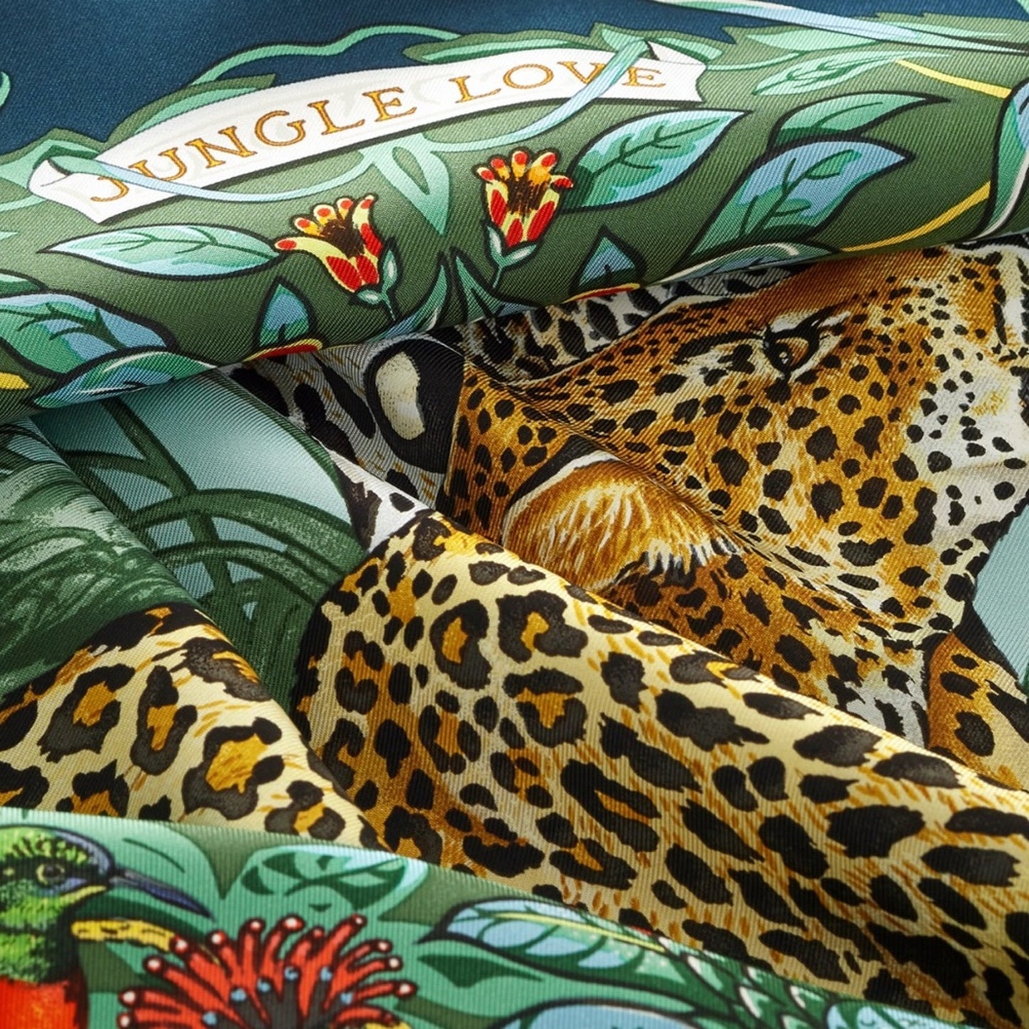 NEW Jungle Love Forever Silk Scarf 90 Hermes