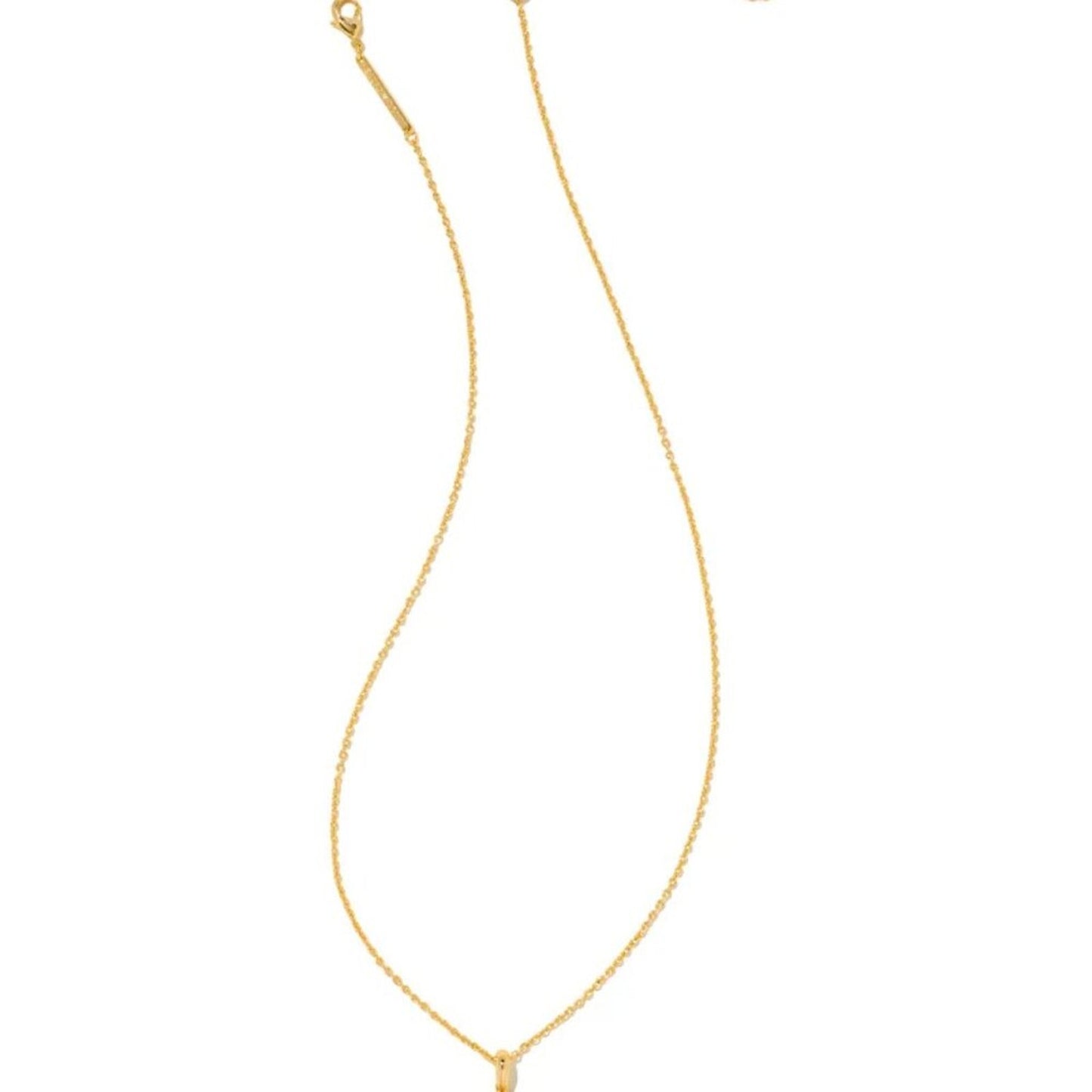 Kendra Scott Letter A Gold Disc Reversible Pendant Necklace in Iridescent