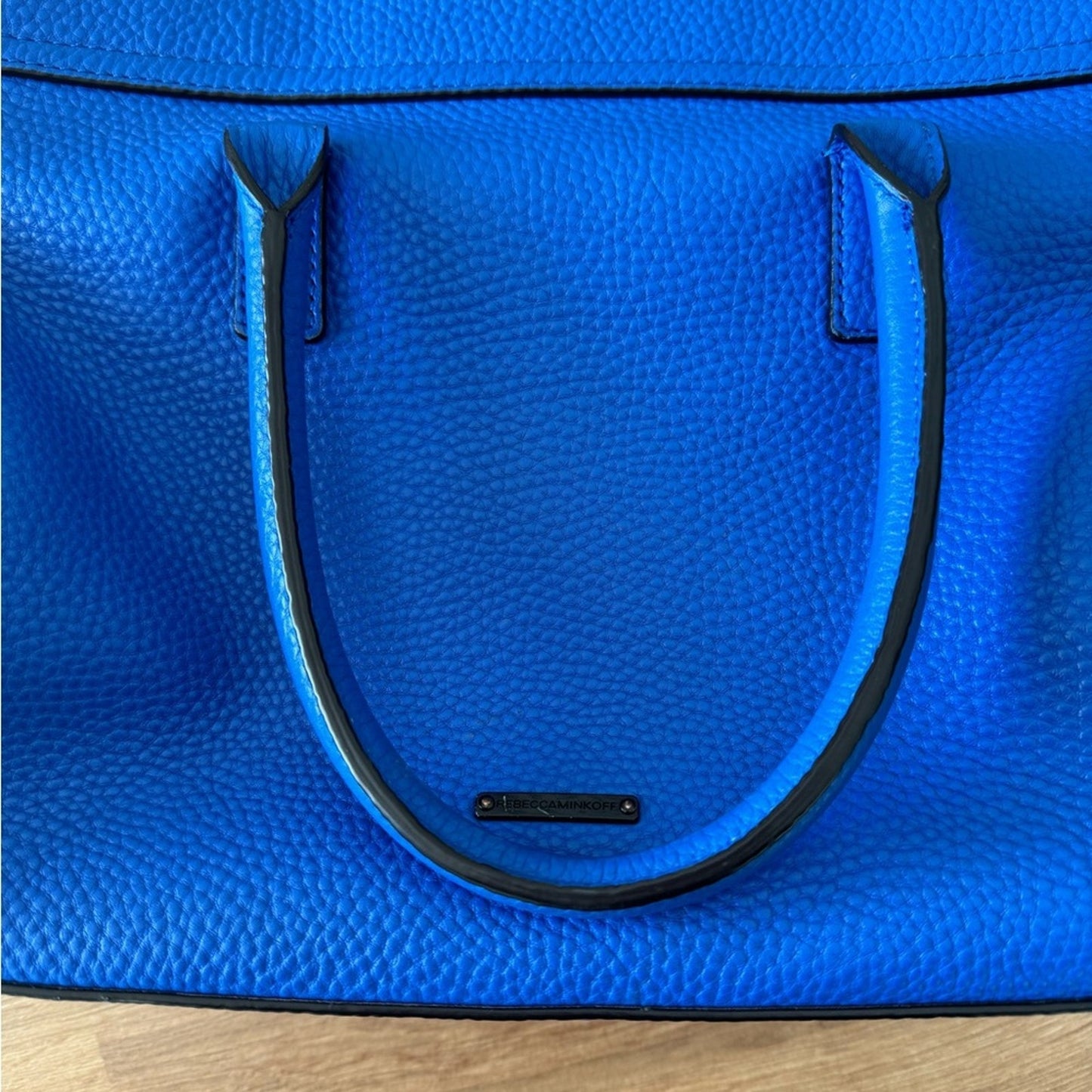 Jules Satchel Leather Handbag Blue Twilight Sky Rebecca Minkoff