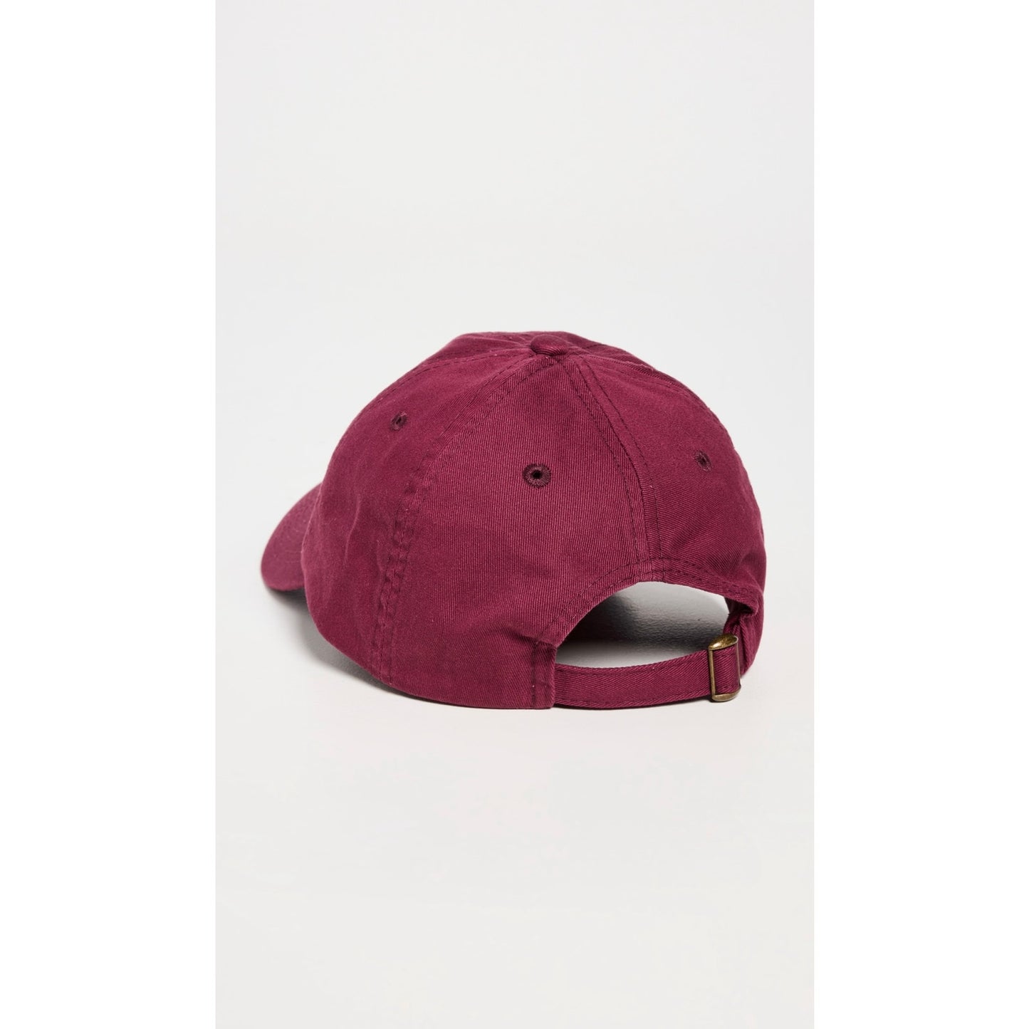 Clare V Baseball Hat Oxblood with bright Poppy Print Lips