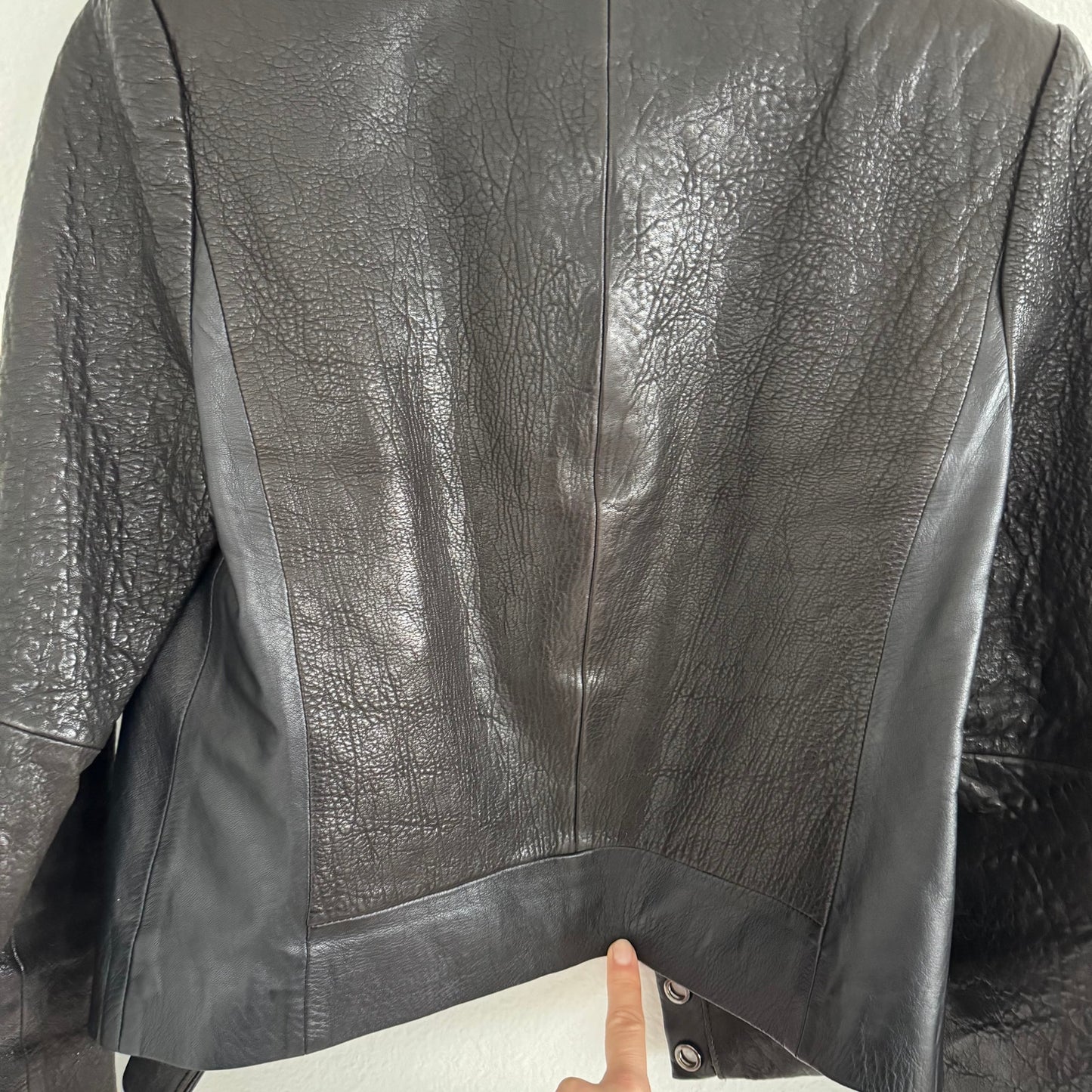 J Brand Black Leather Jacket Size Small