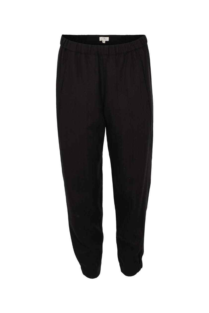 Ana Lyocell Black Tuxedo Jogger Pull-On Pant