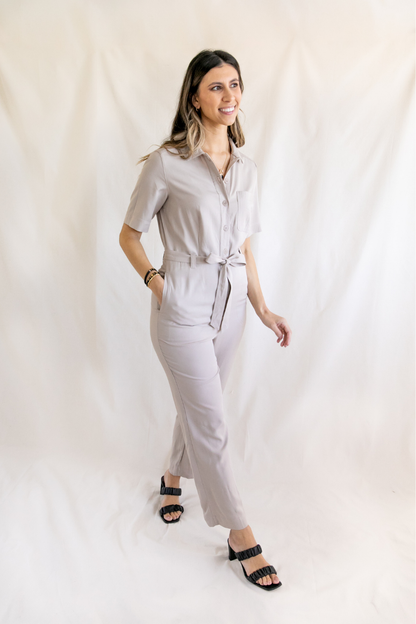 Sahara Lyocell Taupe Jumpsuit