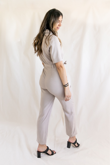 Sahara Lyocell Taupe Jumpsuit