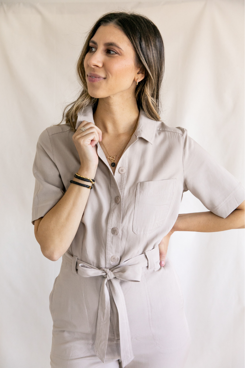 Sahara Lyocell Taupe Jumpsuit